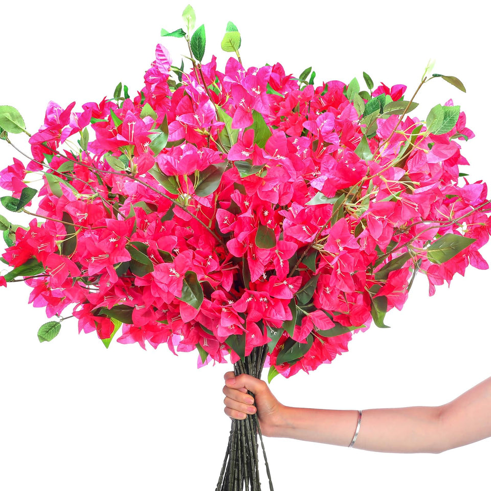 Yuxung bougainvillea rose-red 80cm stem adds luxurious indoor décor.