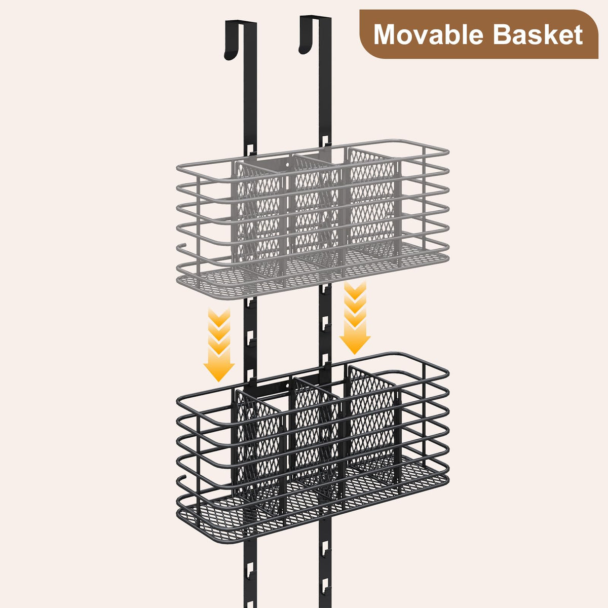 Yuyetuyo adjustable-height feature showing flexible spacing for different items