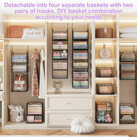 Yuyetuyo foldable closet organizer folds flat for easy storage