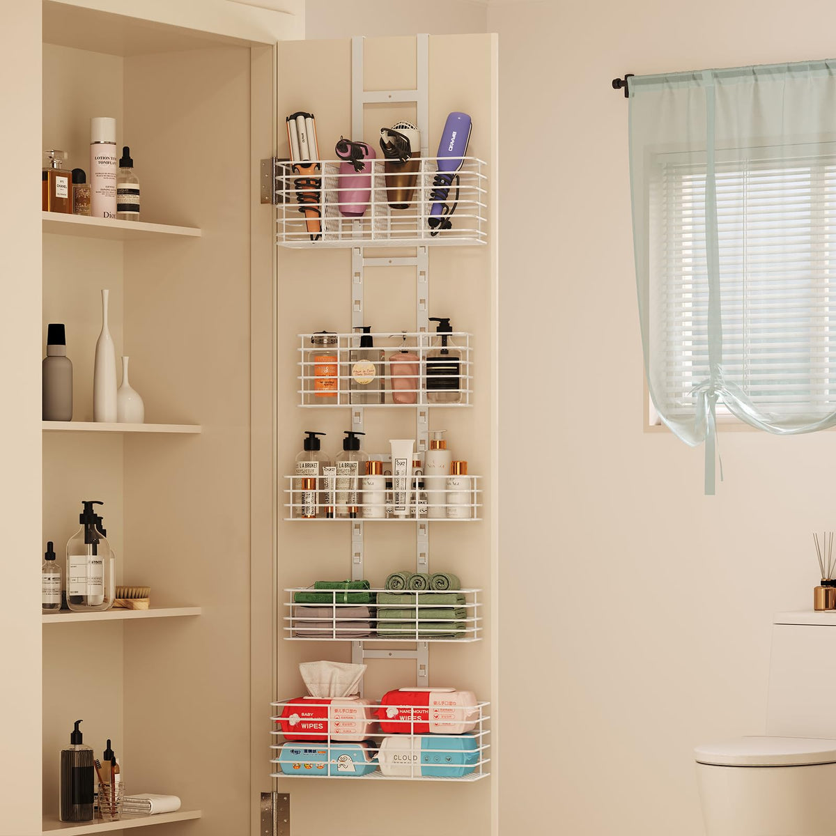 Yuyetuyo hair dryer holder holds large devices securely for quick styling.