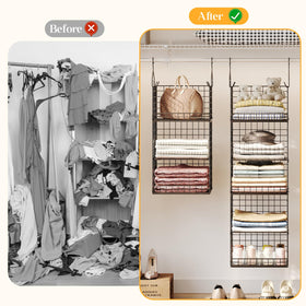 Yuyetuyo multi-use closet storage system streamlines wardrobe organization.