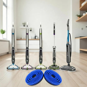 YUYUXB brush heads with deep-cleaning bristles targeting stubborn floor stains.