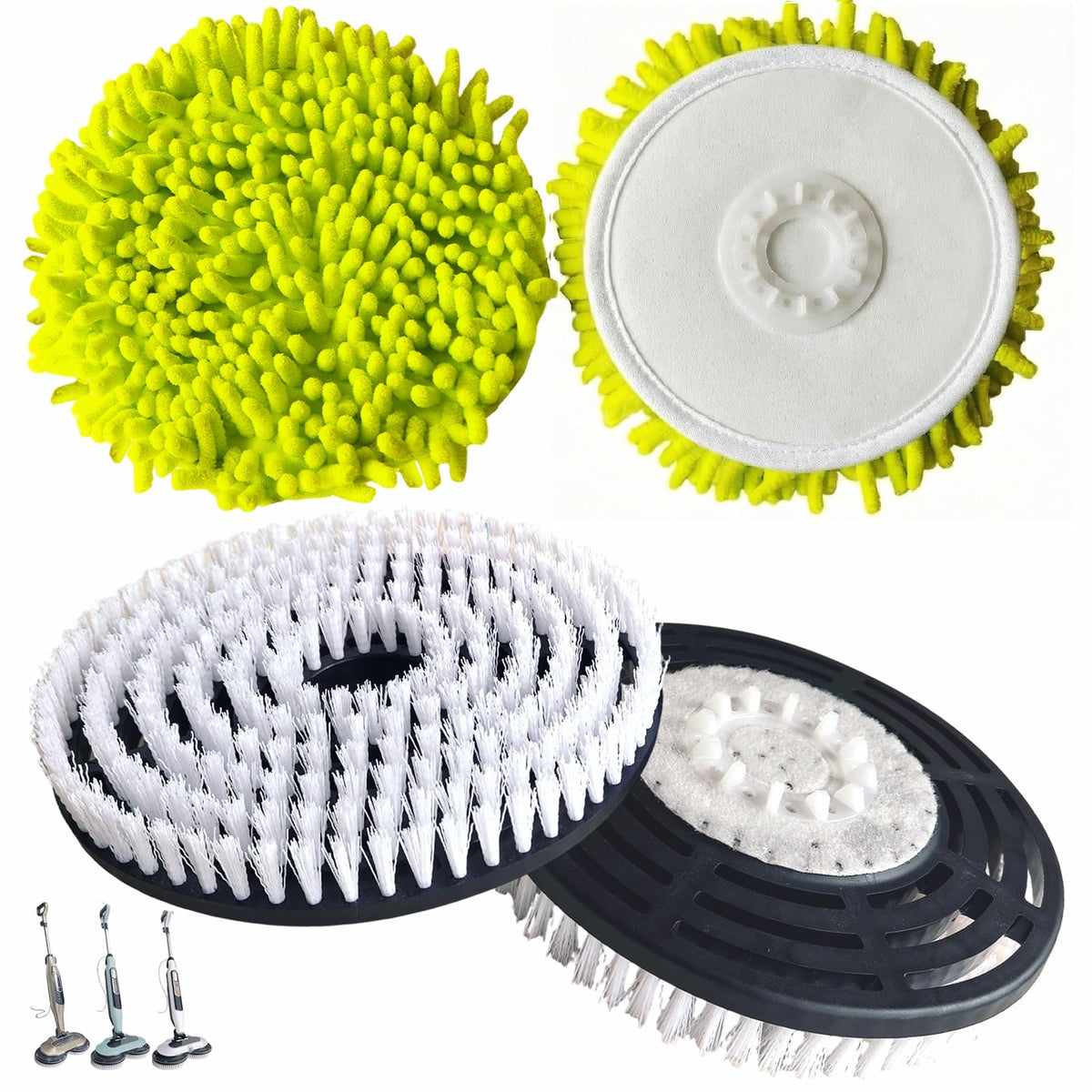 YUYUXB steam mop brush heads tackle stubborn stains on sealed floors.