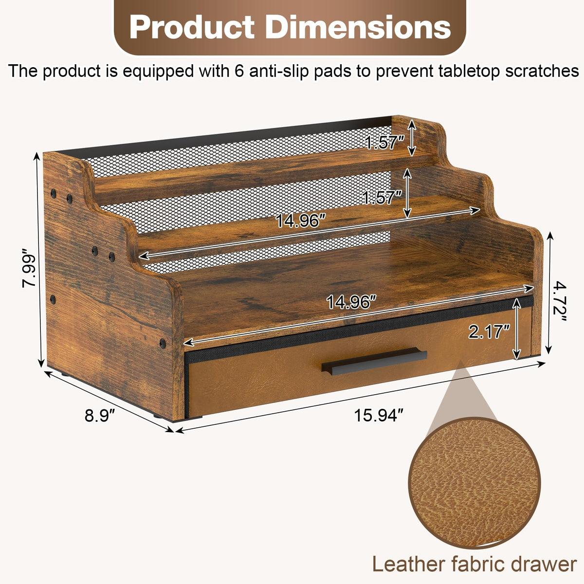 Yuzehuaza fabric-lined drawer cushions items and reduces movement.