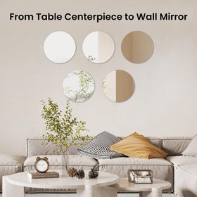 Yuzeyurun mirror tray doubles as perfume or jewelry tray.
