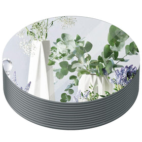 Yuzeyurun 12-inch round mirror centerpiece reflecting candlelight for elegant tables.