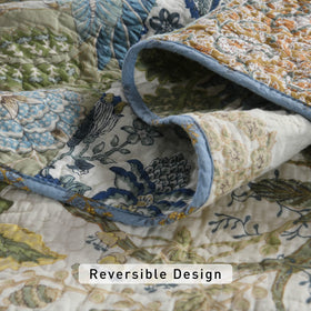 Yvooxny pillowcases with embroidered edges complete the coordinated look.