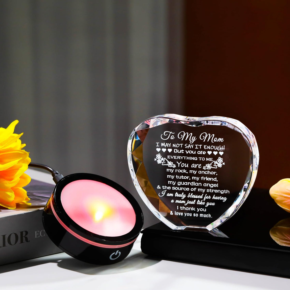 YWHL colorful LED glow adds a romantic atmosphere