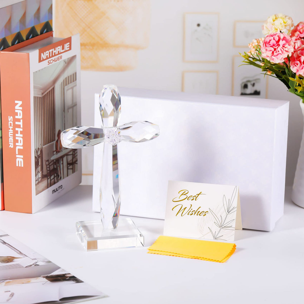 YWHL cross gift box packaging included, ready to give