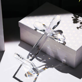 YWHL crystal cross decor on shelf brightening a room