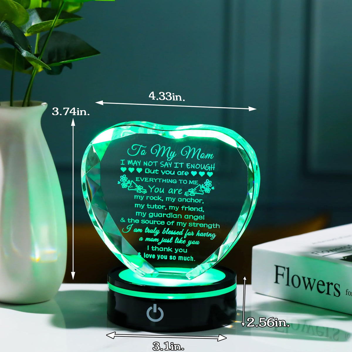 YWHL crystal facets sparkle under LED light