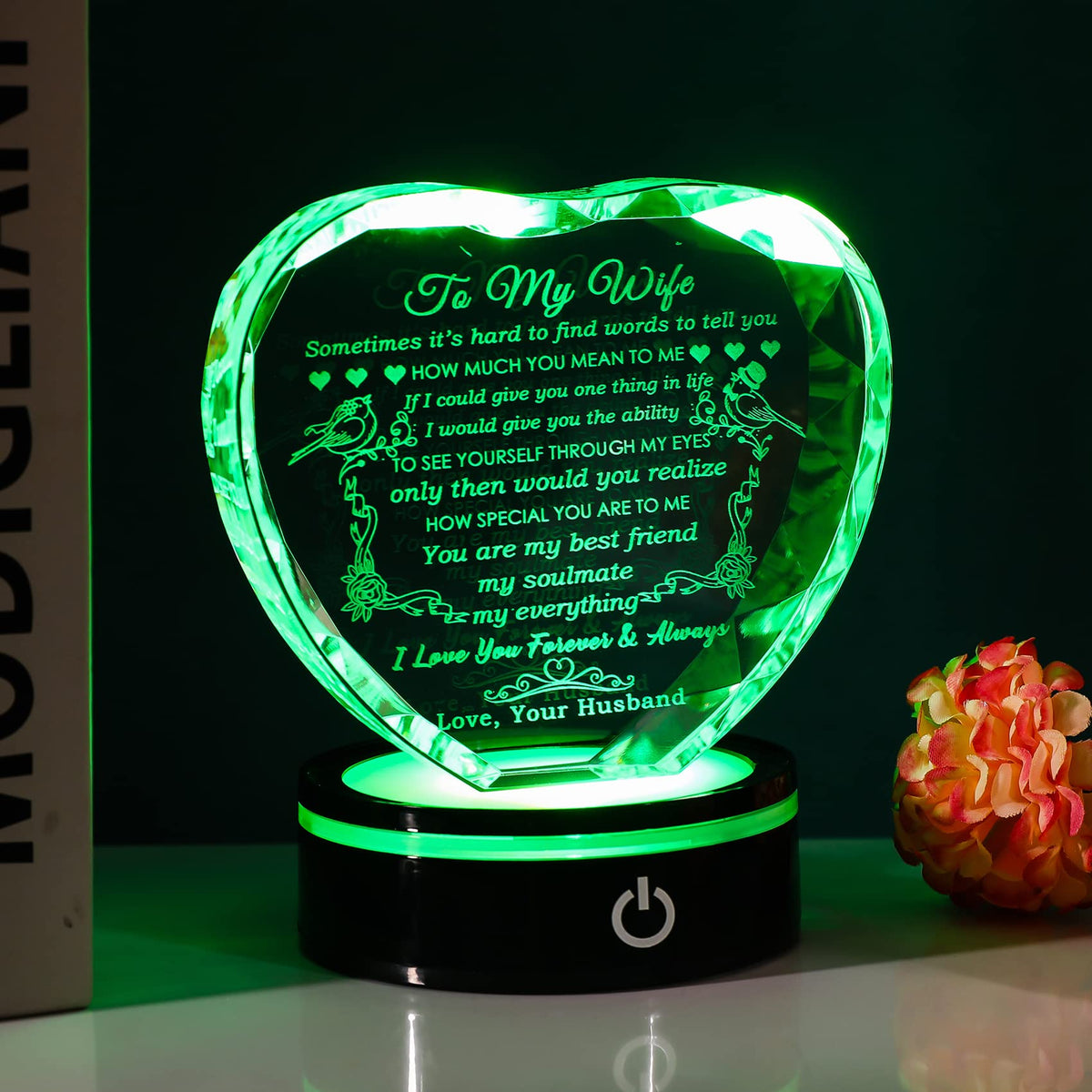 YWHL crystal heart for wedding anniversary celebrates lasting love