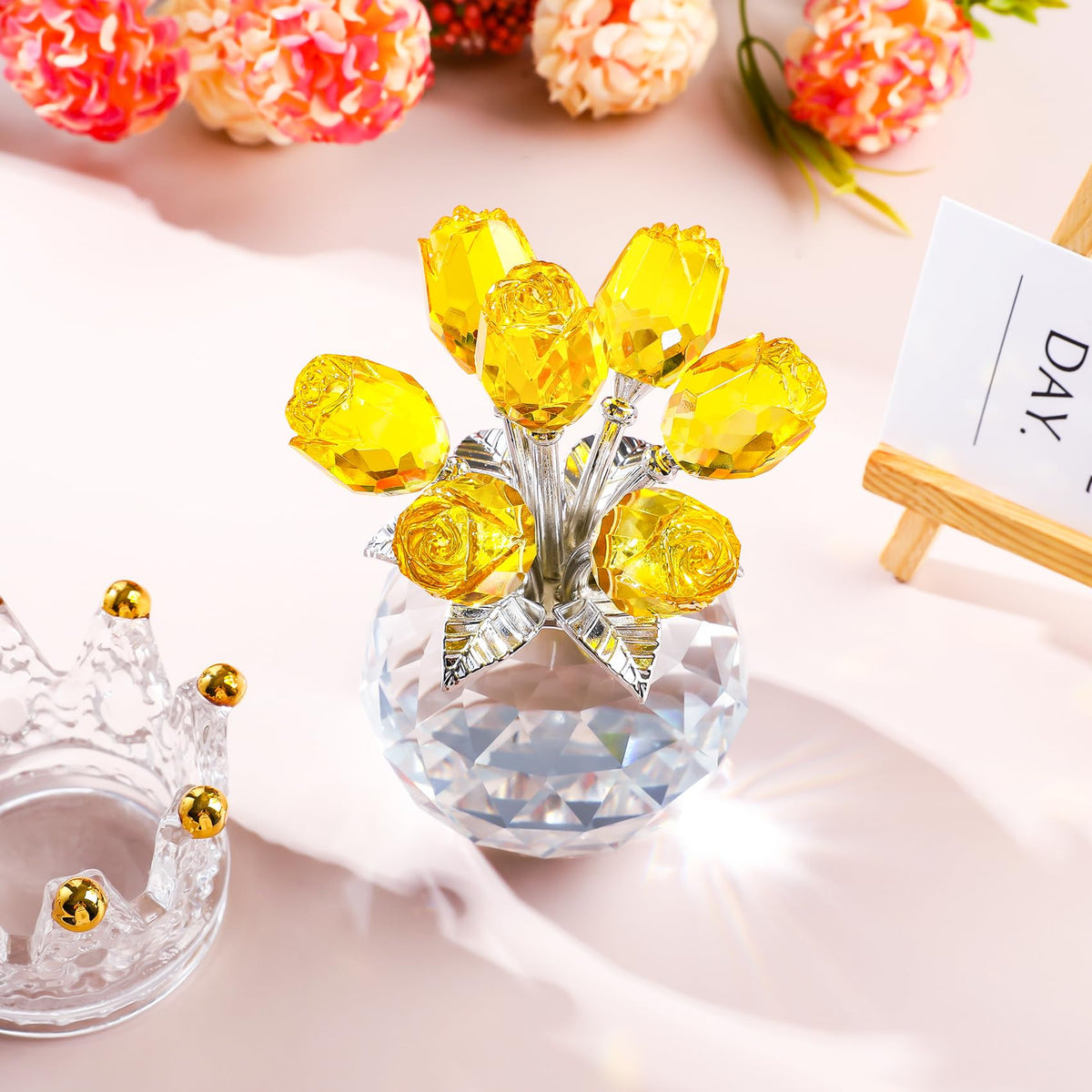 YWHL handmade crystal craftsmanship highlights premium sparkle, ideal as a thoughtful gift.