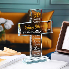 YWHL cross on a desk or bedside table for ongoing reminder of vows