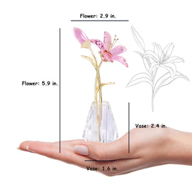 YWHL handmade metal stem lily showing sturdy construction