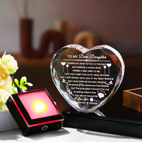 YWHL LED base with color-changing lights enhances the crystal display and mood.