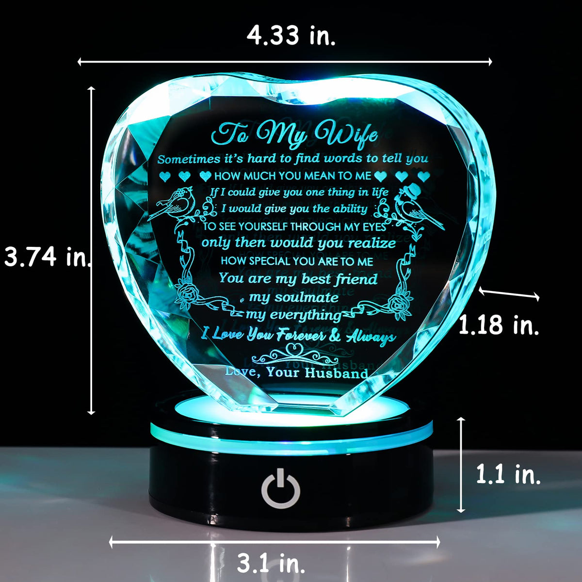 YWHL led base colorful ambient light enhances romantic decor