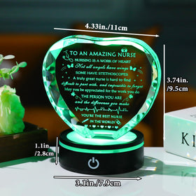 YWHL LED light base with six color modes for ambient nursing appreciation display