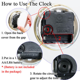 YWHL quartz clock front view showing clear time display