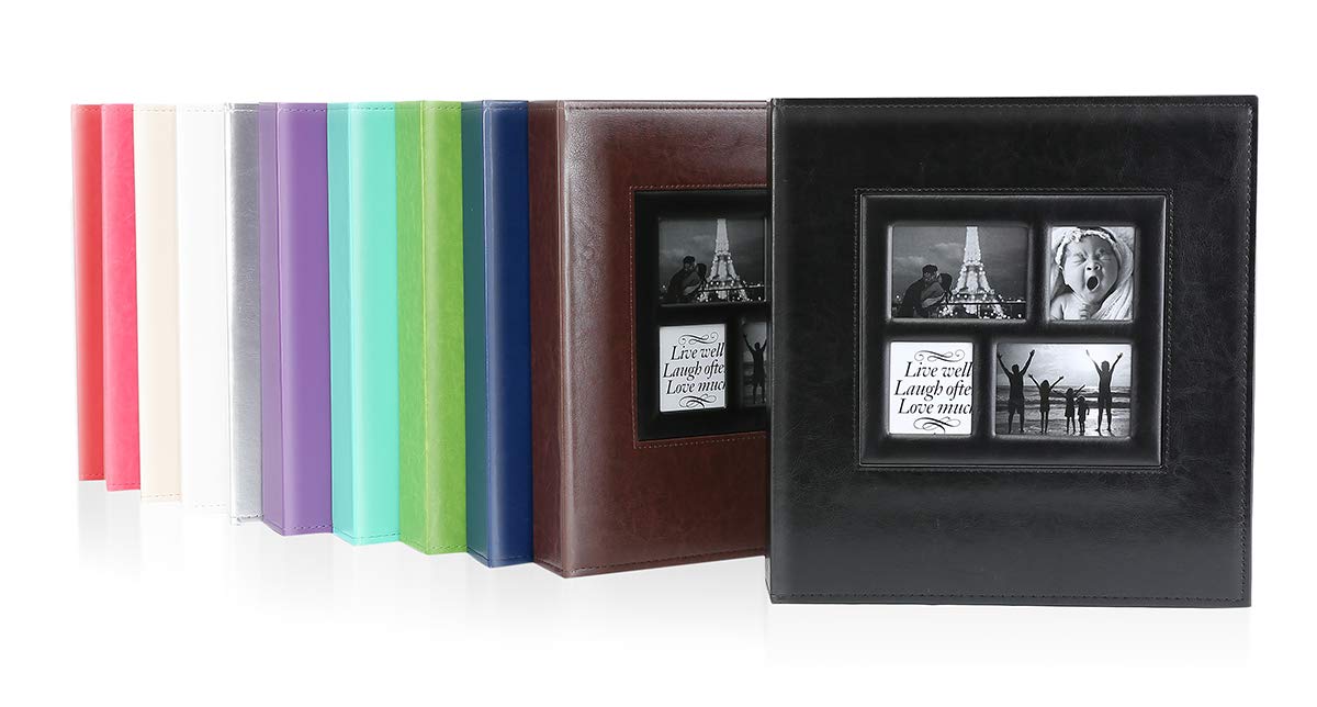 Ywlake black finish album designed for durable storage.