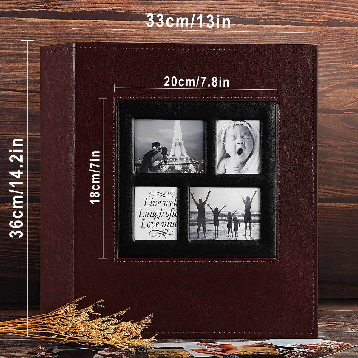 Ywlake photo album features a leather-like cover with premium feel.