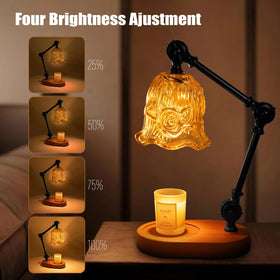 YWYWLED Amber Flower warmer lit for fragrance with no flame