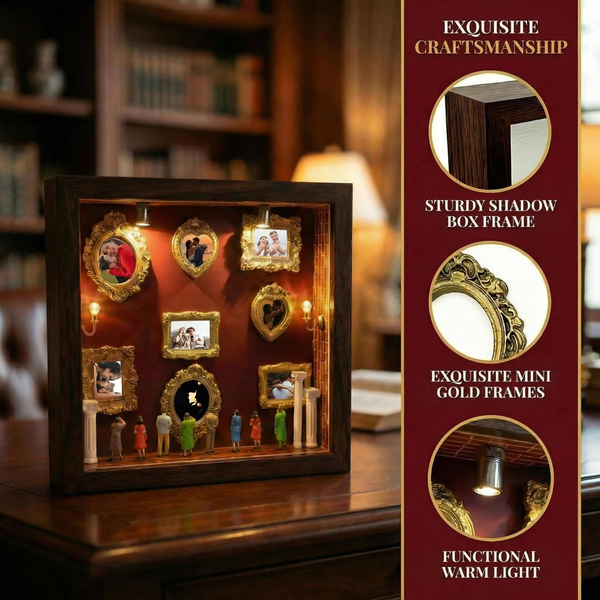 YXESO gold mini frames kit adds elegant accents to your personal photo display