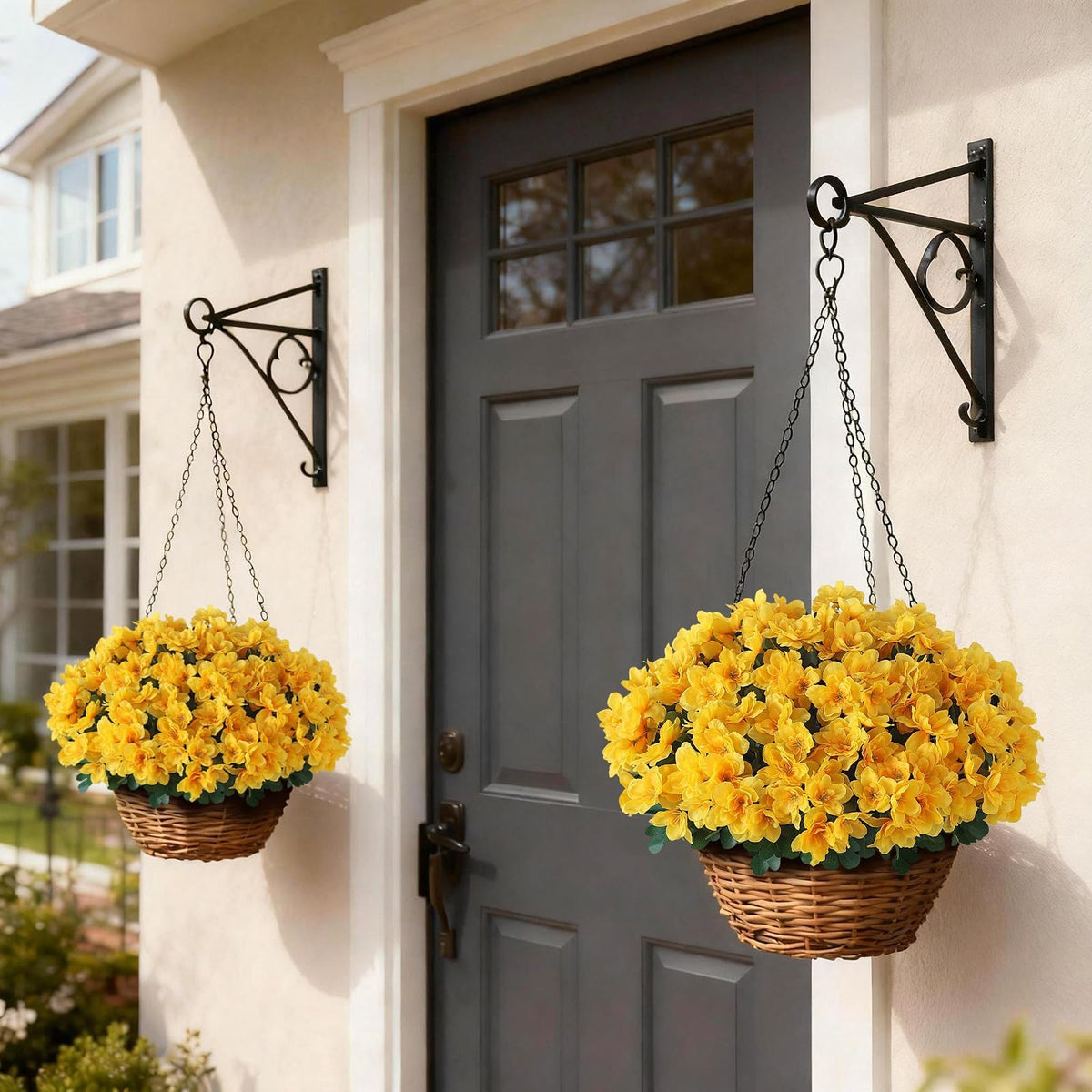 YXZZWL 16-inch azalea bundles provide easy front porch decor.