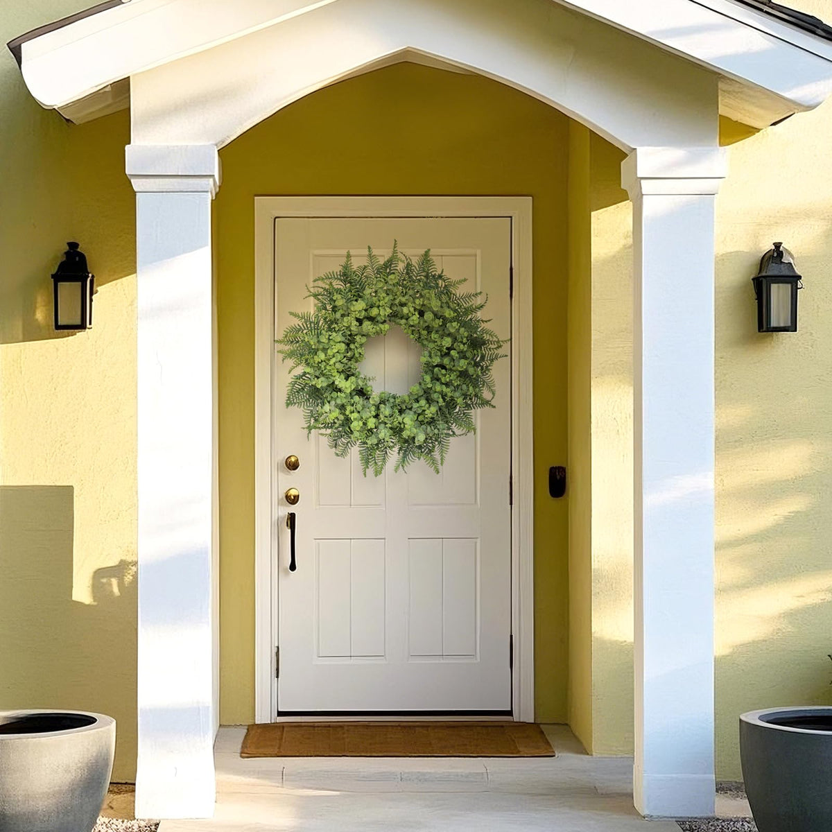 YXZZWL 26'' hanging wreath ready to greet guests and enhance entryway aesthetics