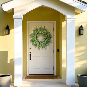 YXZZWL 26'' hanging wreath ready to greet guests and enhance entryway aesthetics