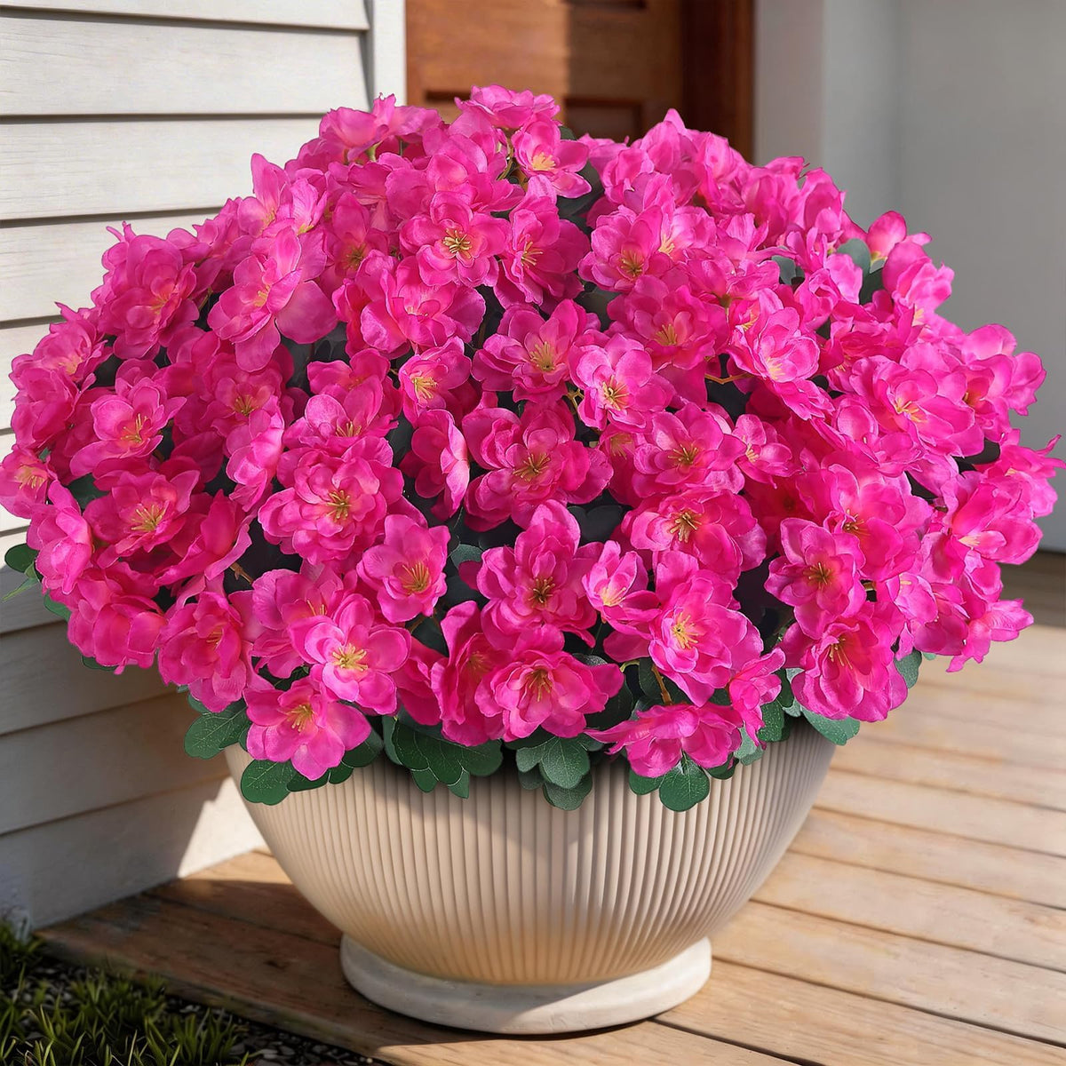 YXZZWL azalea 16-inch outdoor bouquet with UV resistance.