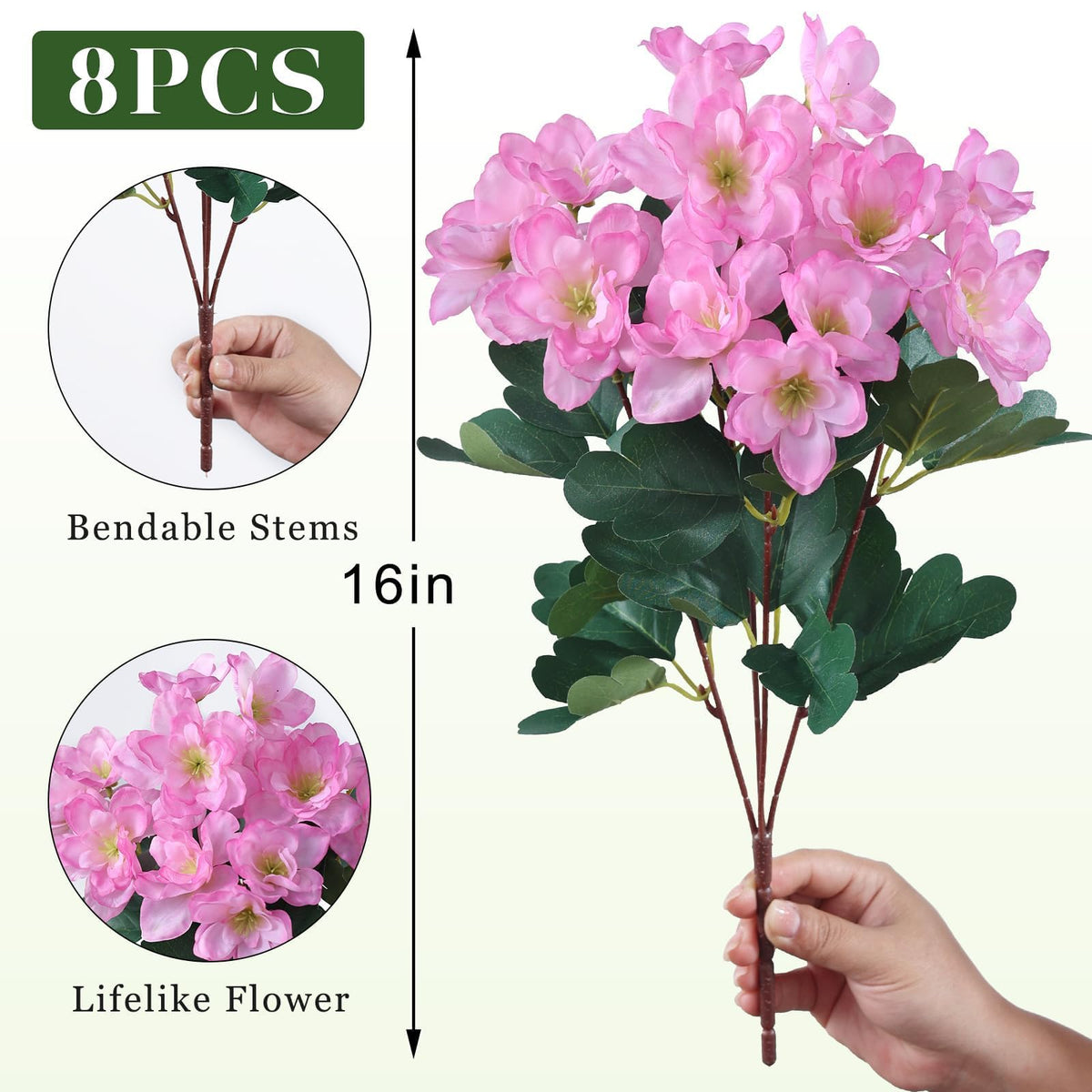 YXZZWL azalea with flexible metal stems for easy shaping.