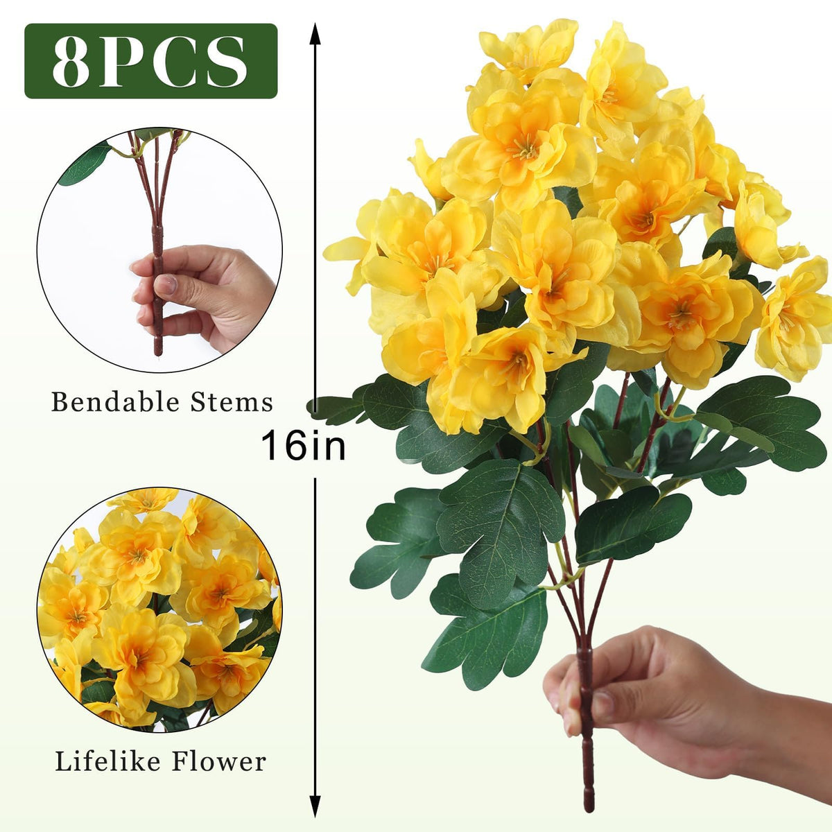 YXZZWL flexible stem azalea arrangement can be bent and adjusted.