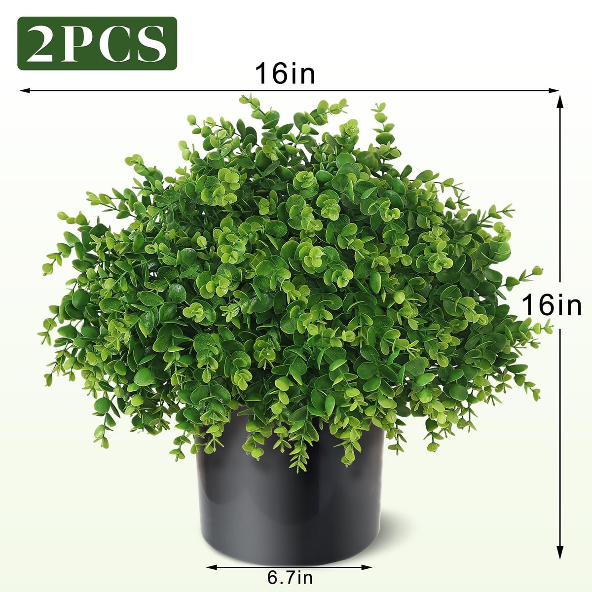 YXZZWL Black-Pot Topiary Works with front doors and entry areas
