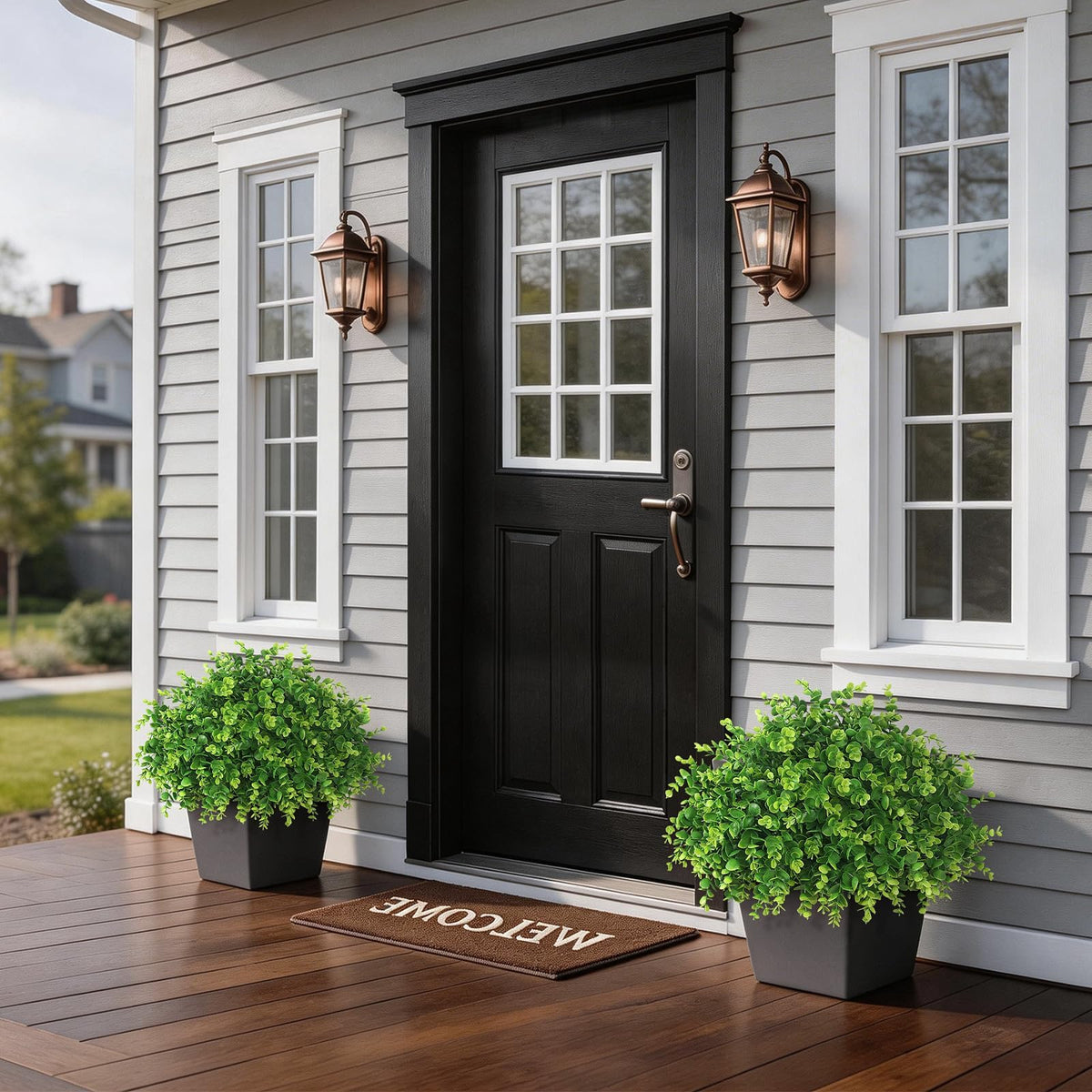 YXZZWL Double-Greenery Topiary for Coordinated Outdoor Decor
