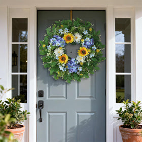 YXZZWL lush wreath looks full after fluffing