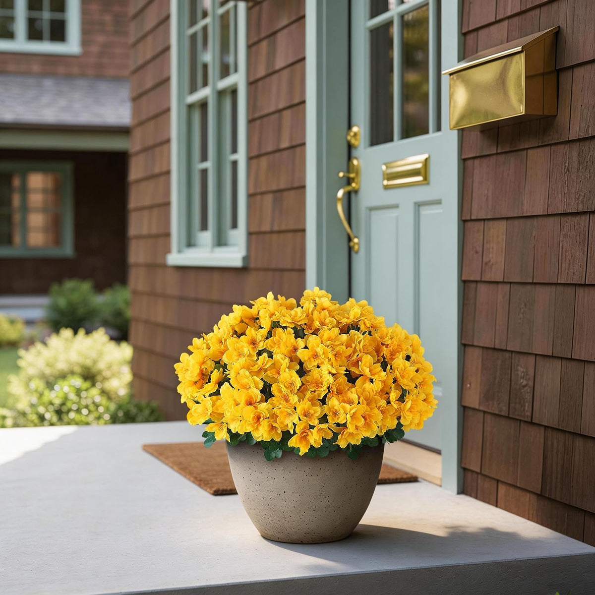 YXZZWL outdoor-friendly faux azalea blooms brighten walkways.
