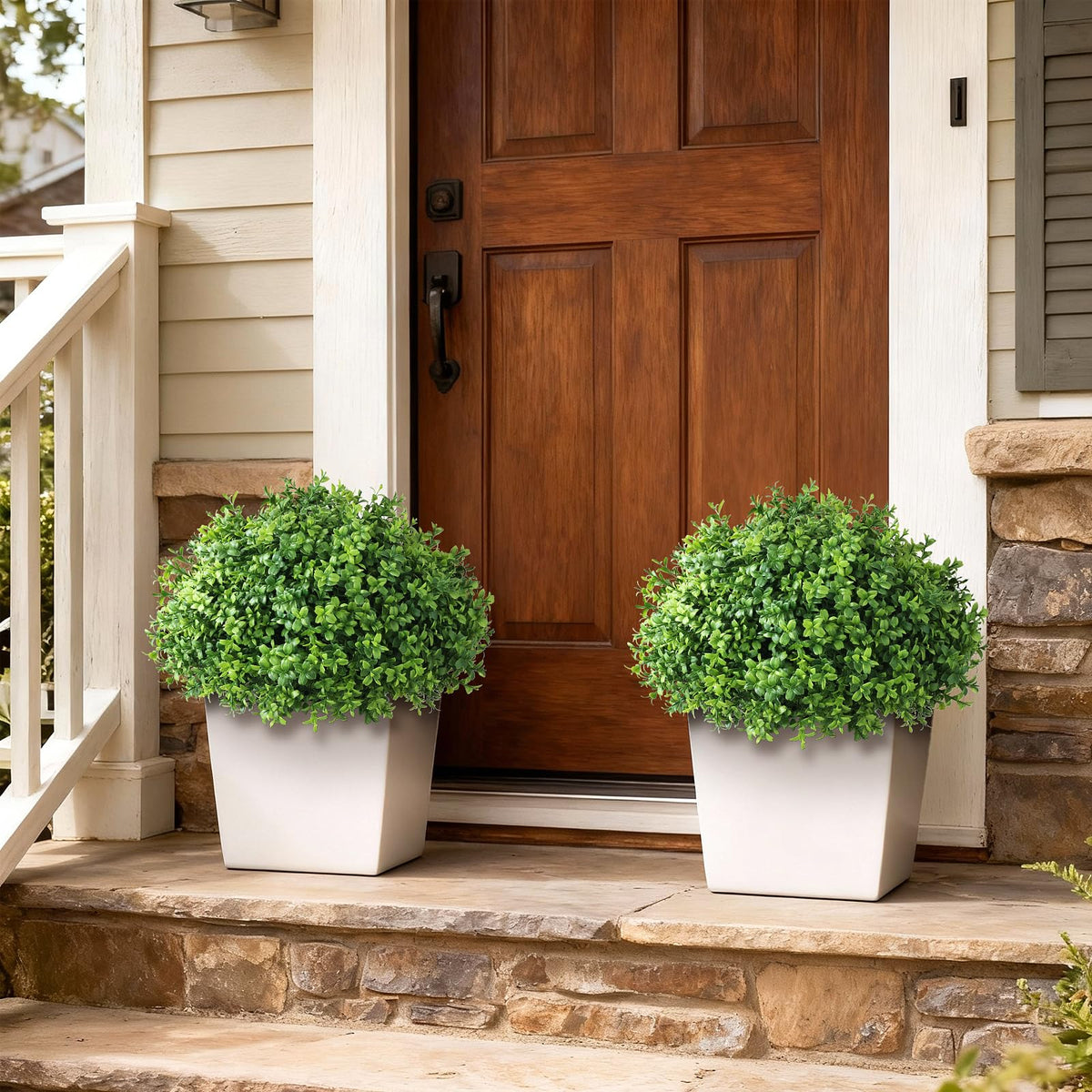YXZZWL weatherproof greenery for year-round outdoor use.