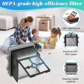 YYDSLEE HEPA filters capture 99.9% of dust and allergens.