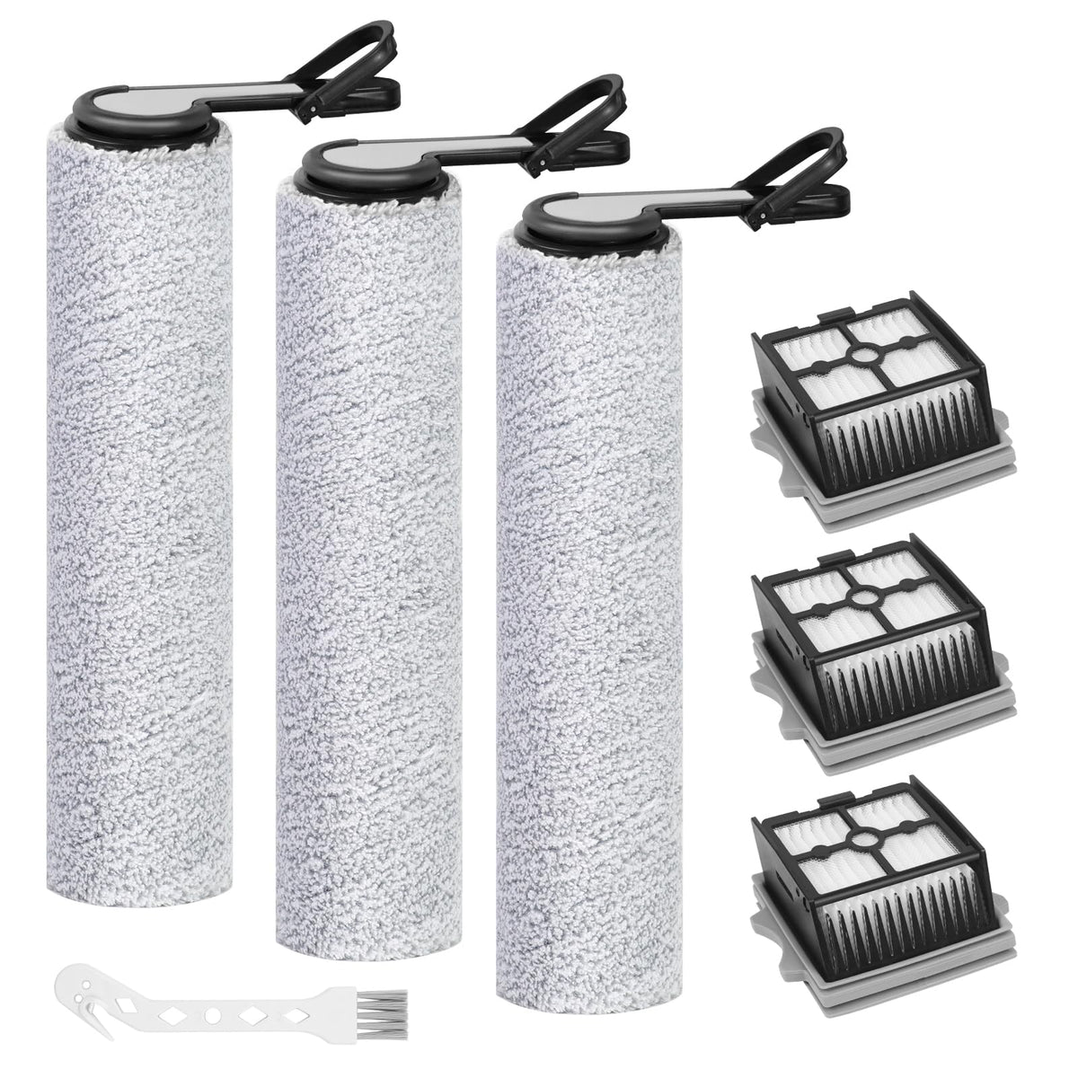 YYDSLEE roller brush front view shows ultrafine microfiber for quick spill pickup.