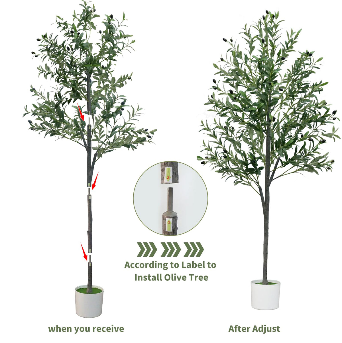 YYTDDUUU 6ft olive tree creates a peaceful focal point in homes