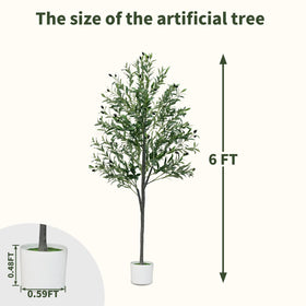 YYTDDUUU 6ft olive tree olives add realistic charm for authentic room vibes