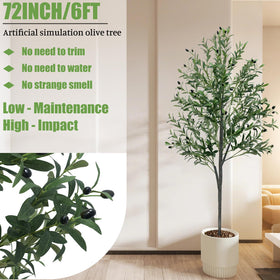 YYTDDUUU 6ft olive tree trunk provides natural feel and durable indoor stability