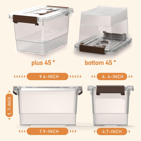 YYXB storage bin with side latches for secure, easy access.