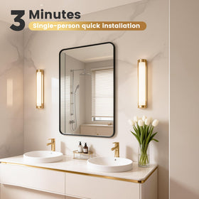 YYXW farmhouse decor mirror enriches bathrooms and living rooms with timeless charm.