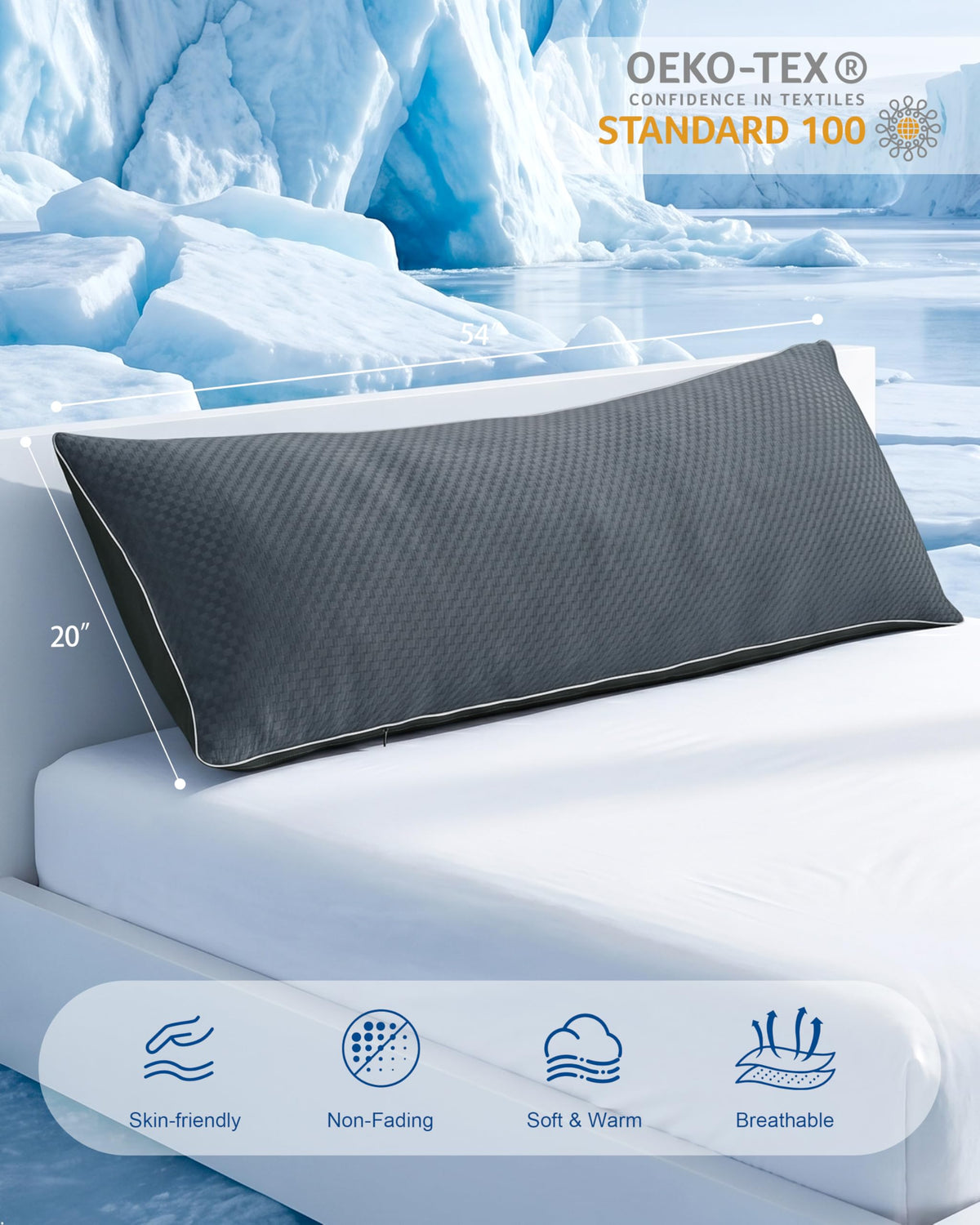 YZ HOME adjustable pillow showing zipper pocket for personalized height and comfort