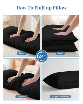 YZ HOME memory foam pillow on bed or sofa for lounging and reading