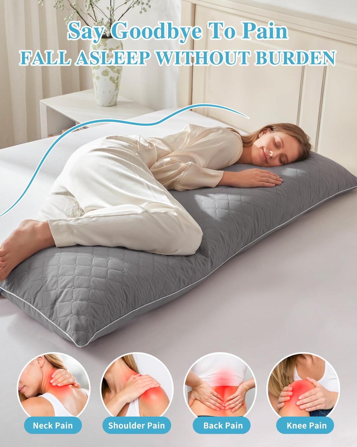 Adjustable height feature of YZ HOME long body pillow for tailored comfort