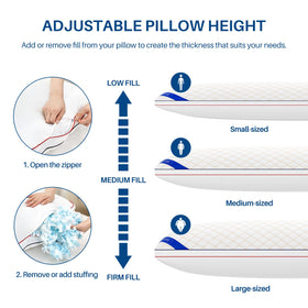 YZ HOME long body pillow showing removable cover and ease of cleaning