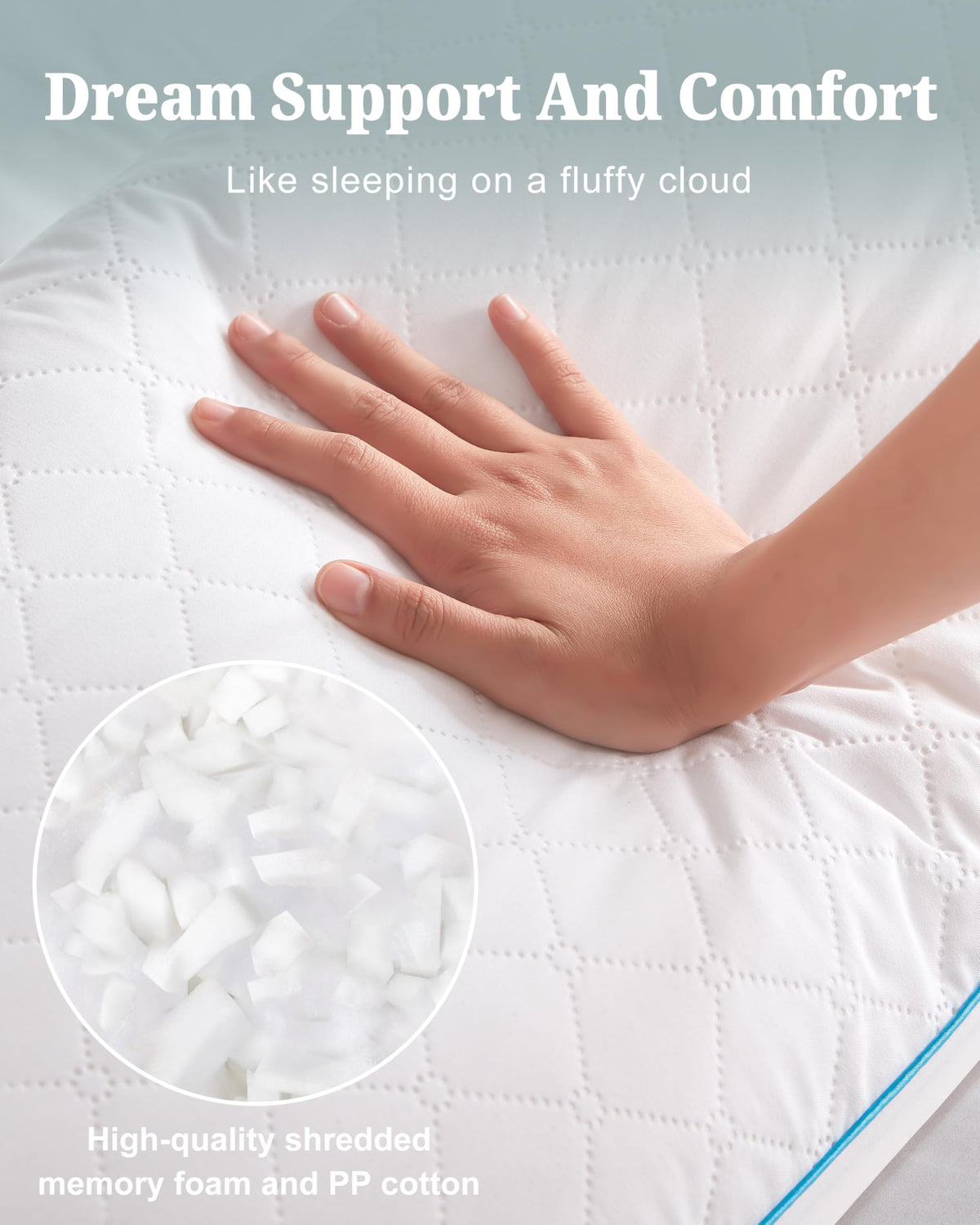 YZ HOME shredded memory foam filling delivers customizable support.